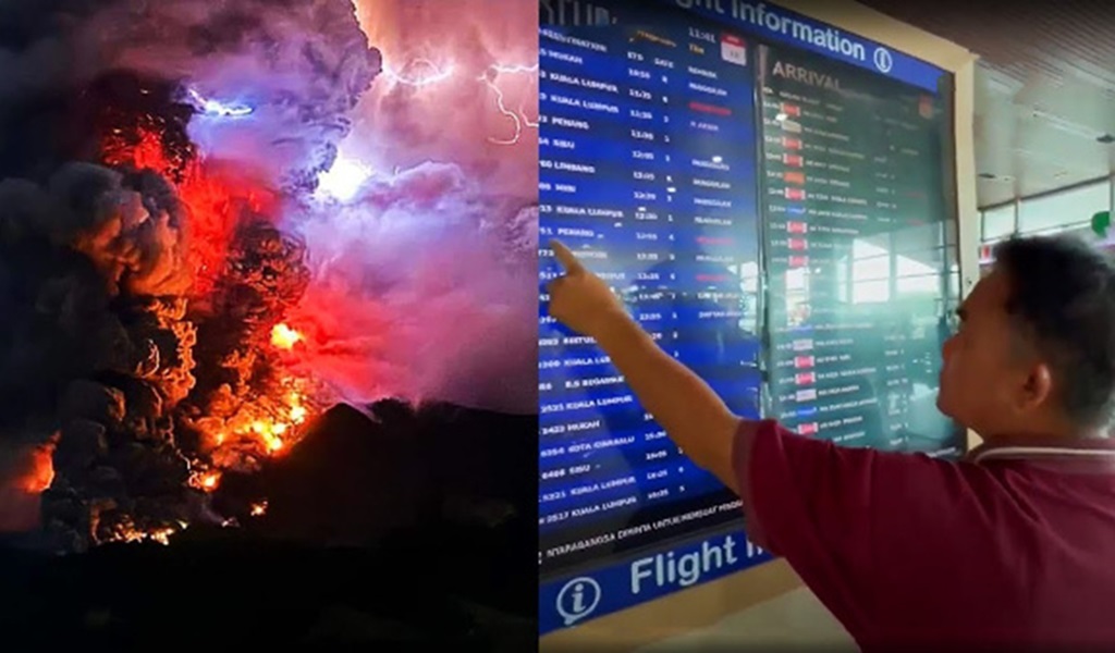 Flights Cancelled After Indonesia’s Mount Ruang Erupts