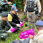 approximately 15kg of crystal meth (Ya ice) in a forested area hidden under banana leaves