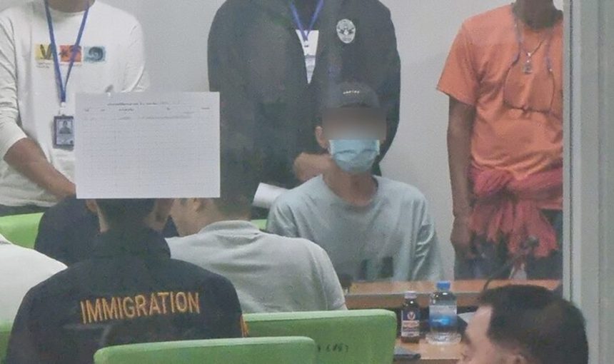 Immigration police interrogate Japanese Yakuza murder suspects