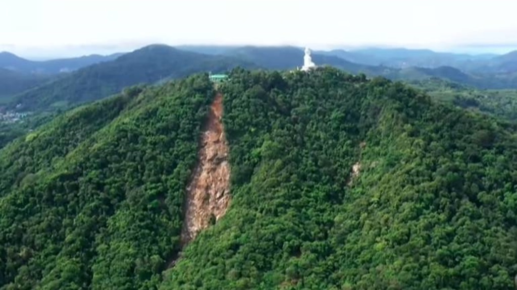 phuket landslides temple on mountain