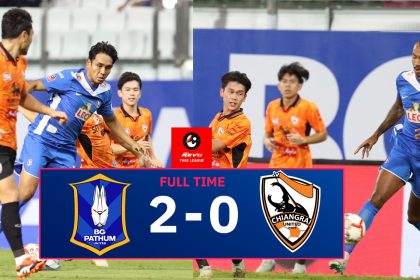 BG Pathum scored 2 goals in the first half from Melvin Lorensen and Gakuto Notsuda