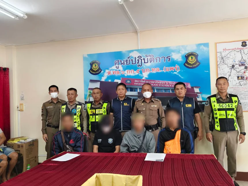 Highway Police Arrest 4 Men for Trafficking Burmese Workers