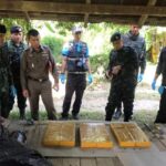 Chiang Rai Police and Soldiers display 23kg of heroin