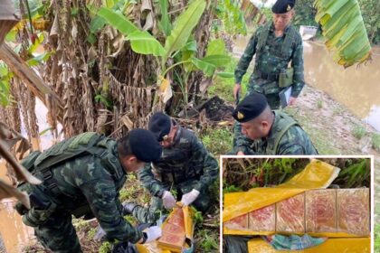 Soldiers in Mae Sai Chiang Rai Seize 120kg of Heroin