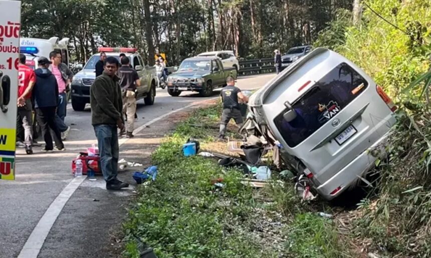 Chiang Mai Passenger Van crash