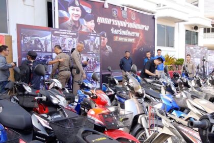 Chiang Rai Police Seize Over 500 Modified Motorcycles