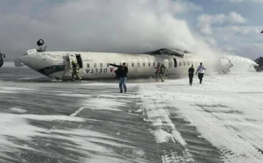 Delta Air Lines Bombardier CRJ900 Crashes in Toronto