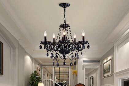 black chandelier